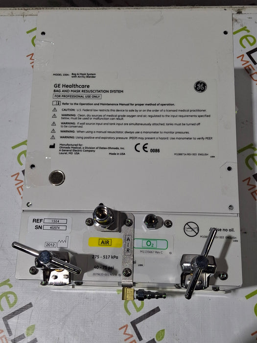 GE Healthcare 1504 Bag & Mask Resuscitation Module
