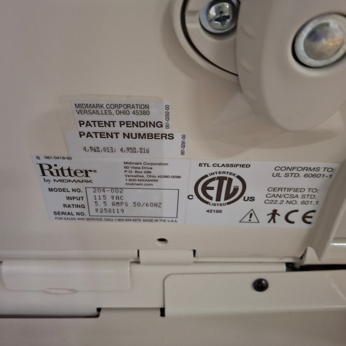 Midmark Ritter 204 Exam Table
