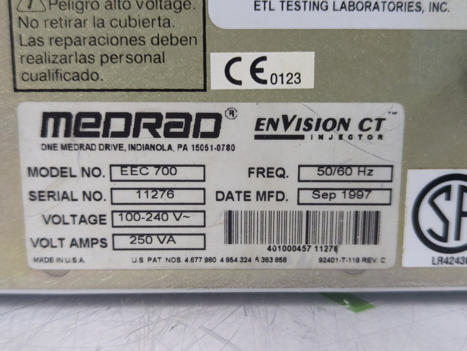 Medrad EDU 700 Envision CT Injector Monitor