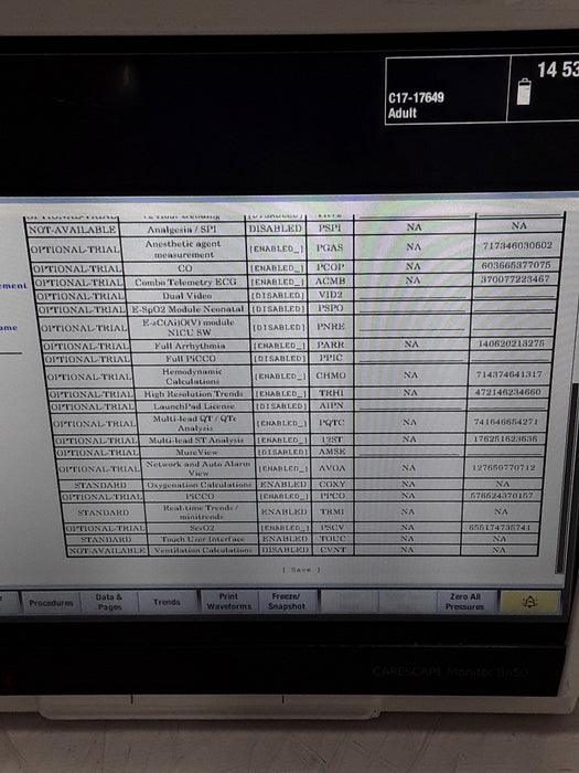 GE Healthcare Carescape B450 Critical Care Patient Monitor
