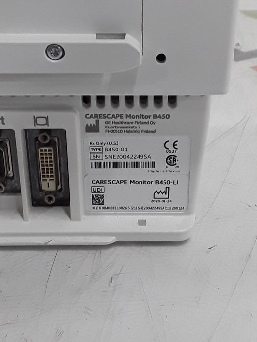 GE Healthcare Carescape B450 Critical Care Patient Monitor