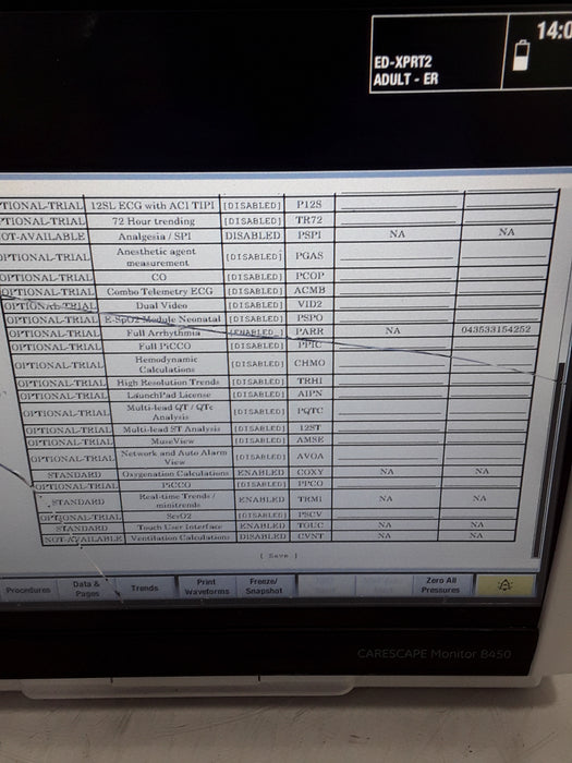 GE Healthcare Carescape B450 Critical Care Patient Monitor