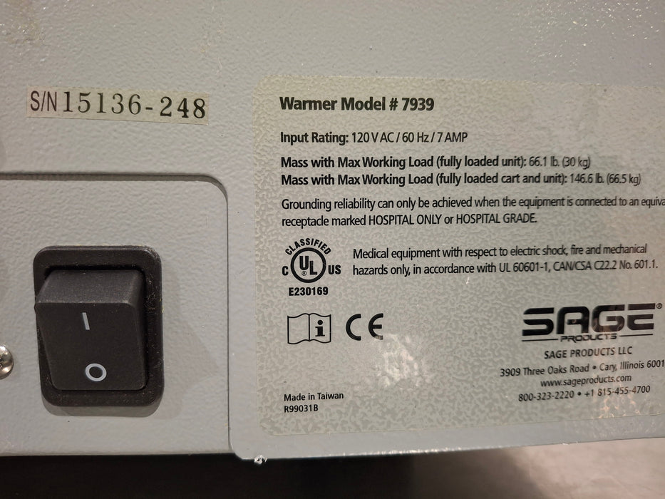 Sage Products, LLC 7939 Warming Cabinet
