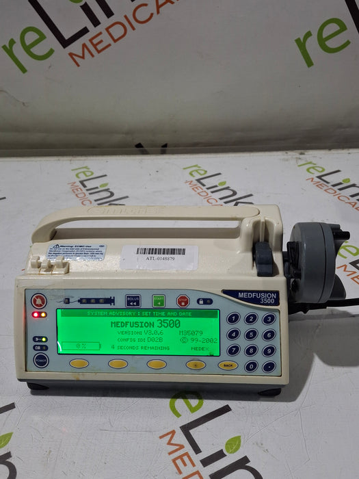 Smiths Medical Medfusion 3500 Version 3 Syringe Infusion Pump