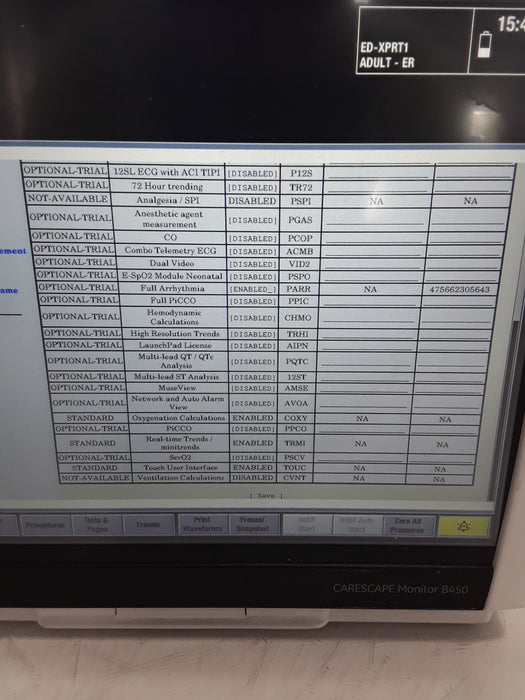 GE Healthcare Carescape B450 Critical Care Patient Monitor