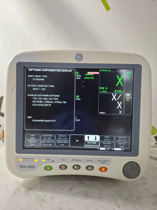 GE Healthcare Dash 4000 - Masimo SpO2 Patient Monitor