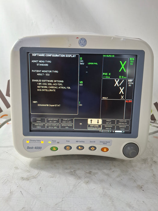 GE Healthcare Dash 4000 - Masimo SpO2 Patient Monitor