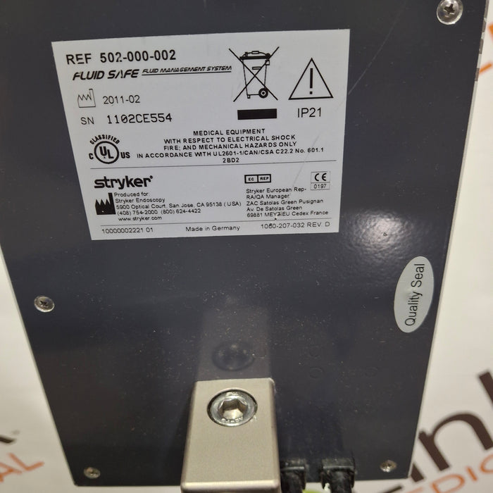 Stryker Fluid Safe Fluid Management System