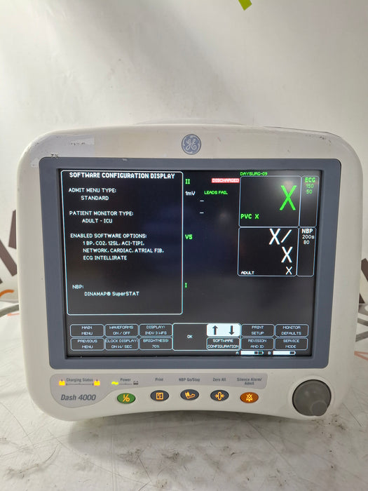 GE Healthcare Dash 4000 - Masimo SpO2 Patient Monitor