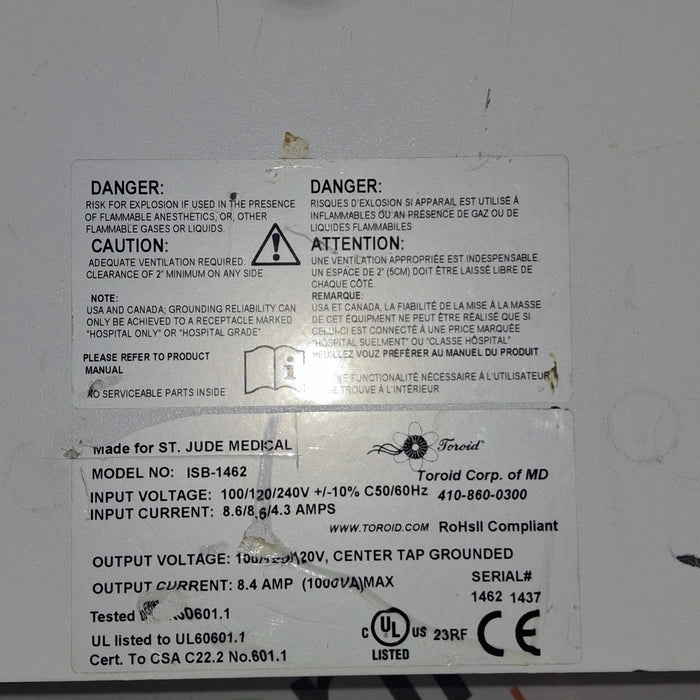 Toroid ISB-1462 Medical Grade Transformer