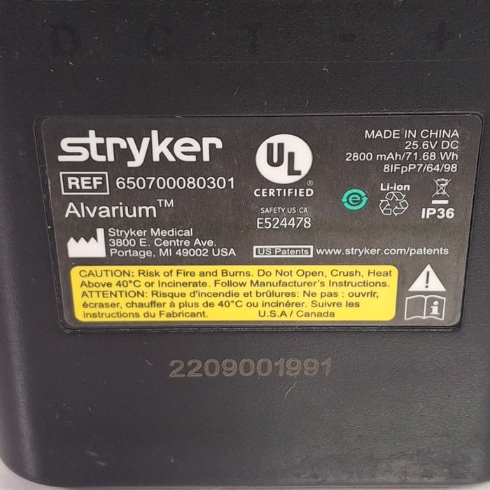 Stryker Alvarium Battery