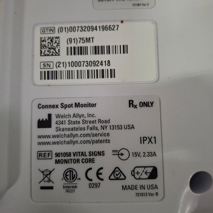 Welch Allyn Connex Spot 75MT Vital Signs Monitor