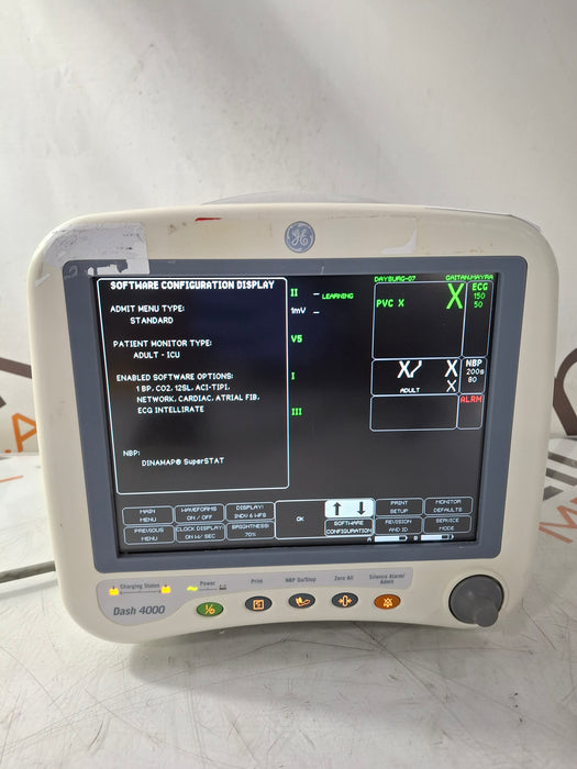 GE Healthcare Dash 4000 - Masimo SpO2 Patient Monitor