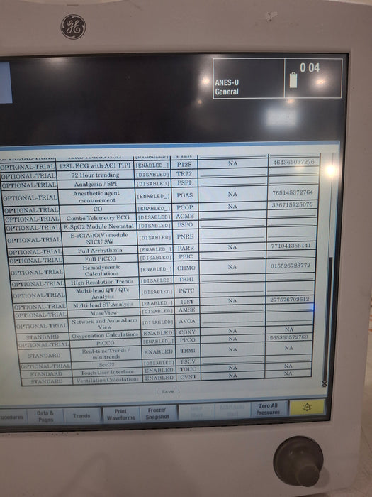 GE Healthcare Carescape B650 Anesthesia Care Patient Monitor