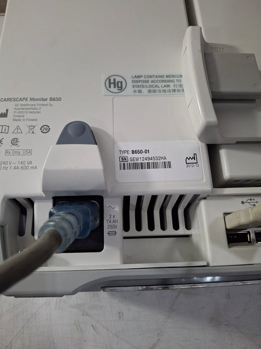 GE Healthcare Carescape B650 Patient Monitor