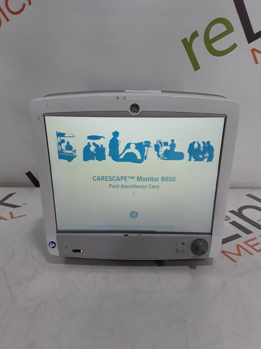 GE Healthcare Carescape B650 Post Anesthesia Care Patient Monitor