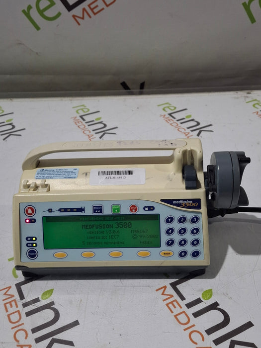 Smiths Medical Medfusion 3500 Version 3 Syringe Infusion Pump