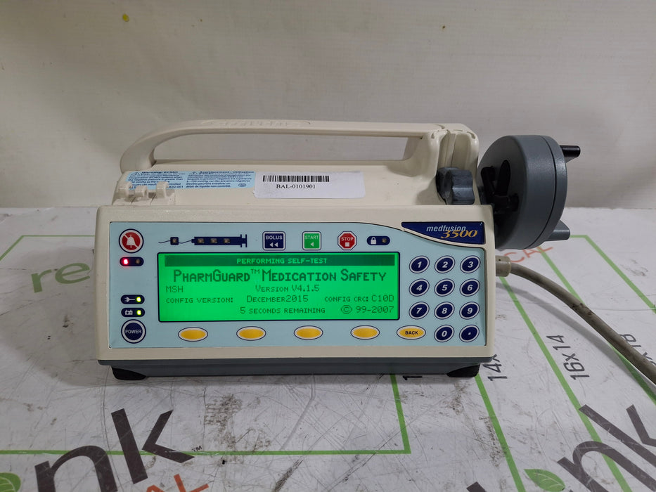 Smiths Medical Medfusion 3500 Version 4 Syringe Infusion Pump