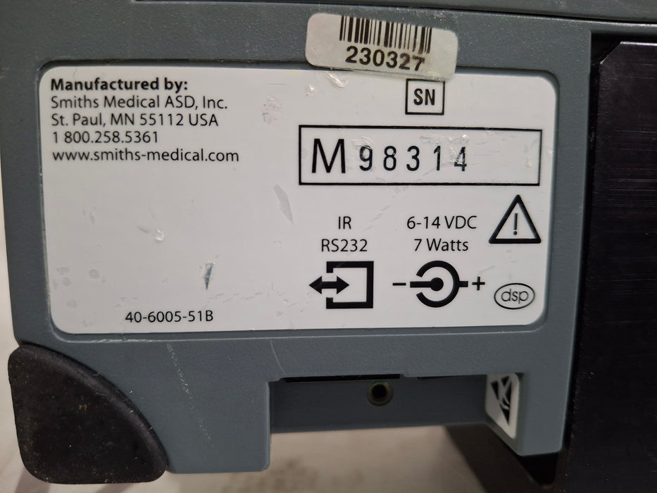 Smiths Medical Medfusion 3500 Version 4 Syringe Infusion Pump