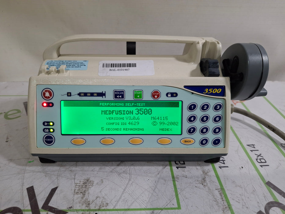 Smiths Medical Medfusion 3500 Version 3 Syringe Infusion Pump