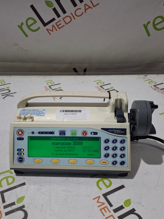 Smiths Medical Medfusion 3500 Version 3 Syringe Infusion Pump