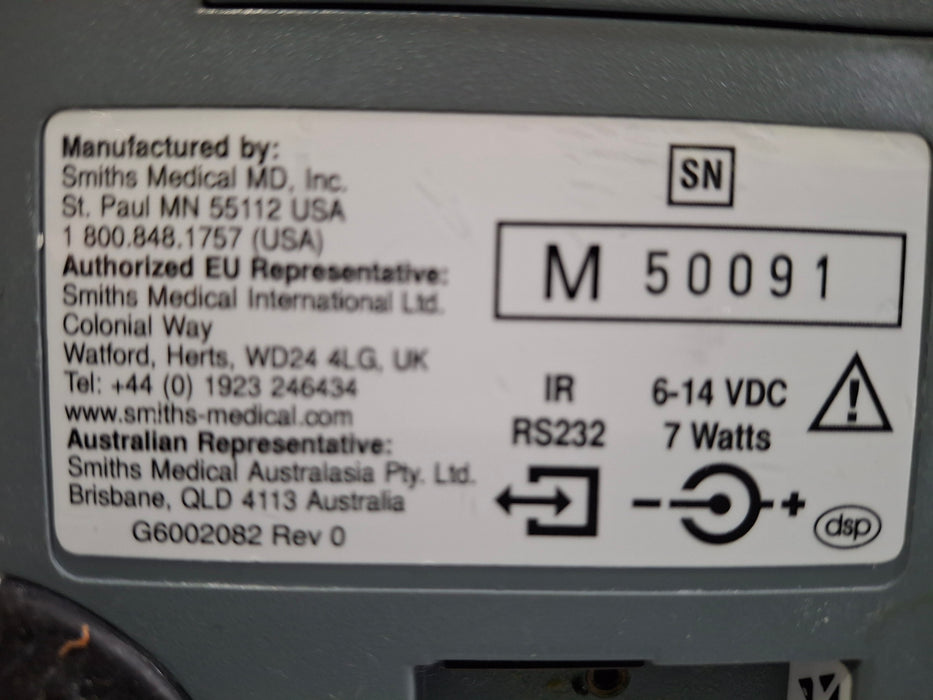 Smiths Medical Medfusion 3500 Version 3 Syringe Infusion Pump