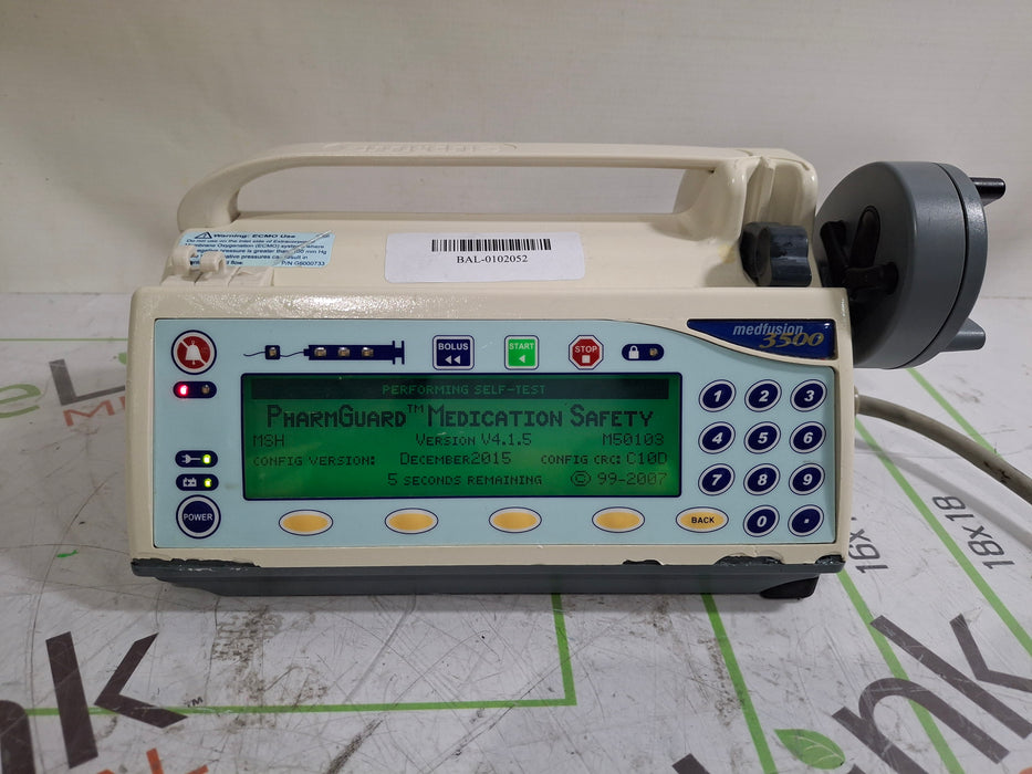 Smiths Medical Medfusion 3500 Version 4 Syringe Infusion Pump