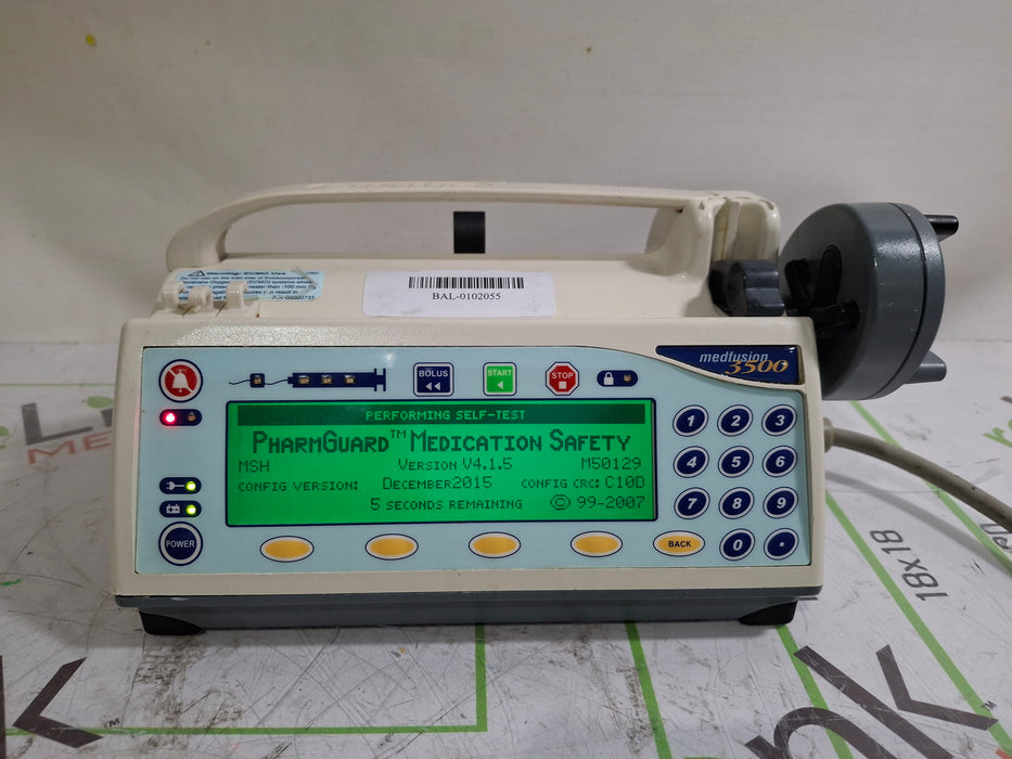 Smiths Medical Medfusion 3500 Version 4 Syringe Infusion Pump