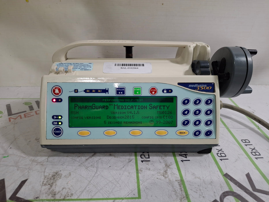 Smiths Medical Medfusion 3500 Version 4 Syringe Infusion Pump