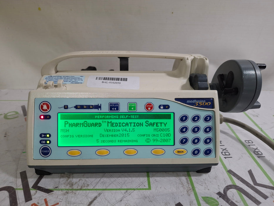 Smiths Medical Medfusion 3500 Version 4 Syringe Infusion Pump