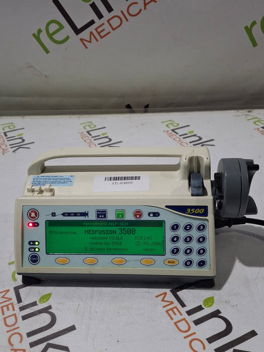 Smiths Medical Medfusion 3500 Version 3 Syringe Infusion Pump