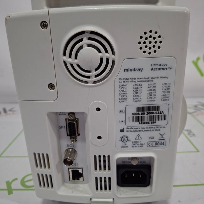 Mindray Datascope Accutorr V Vital Signs Monitor