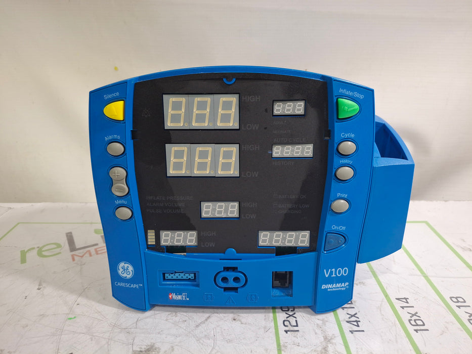 GE Healthcare Dinamap V100 - NIBP, SpO2, Temp Vital Signs Monitor