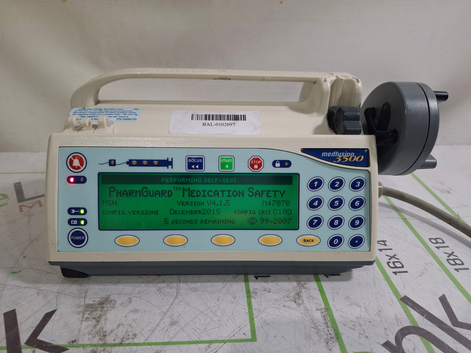 Smiths Medical Medfusion 3500 Version 4 Syringe Infusion Pump