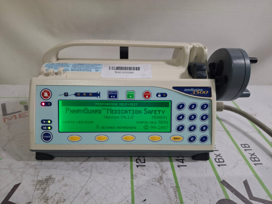 Smiths Medical Medfusion 3500 Version 4 Syringe Infusion Pump