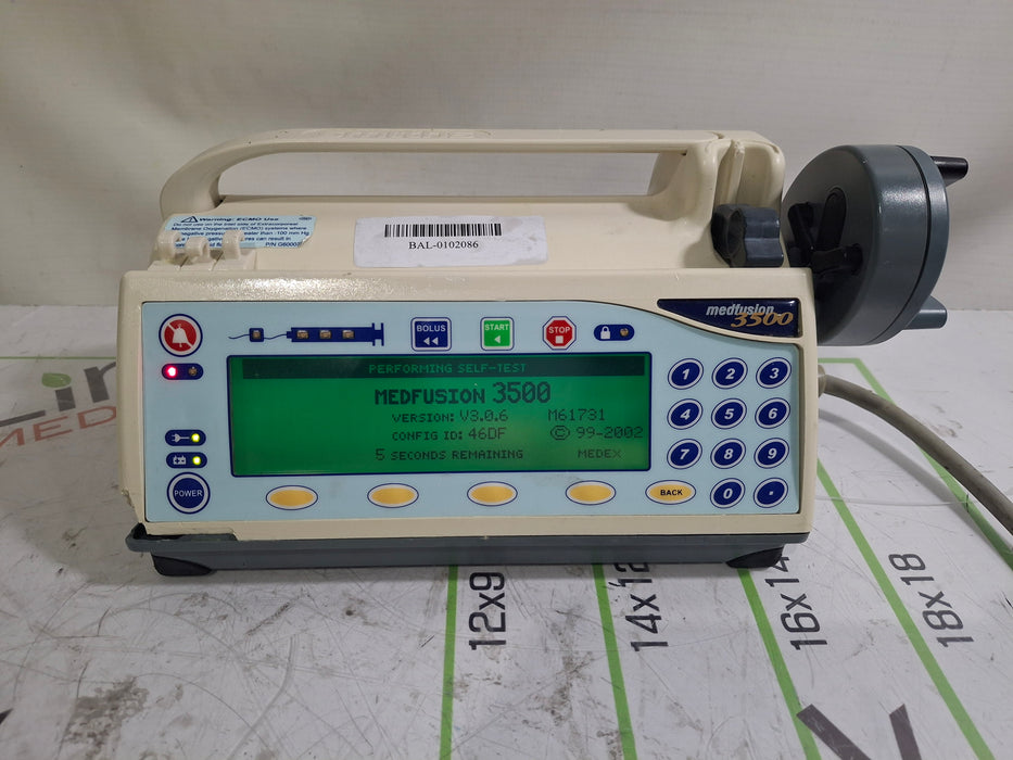 Smiths Medical Medfusion 3500 Version 3 Syringe Infusion Pump