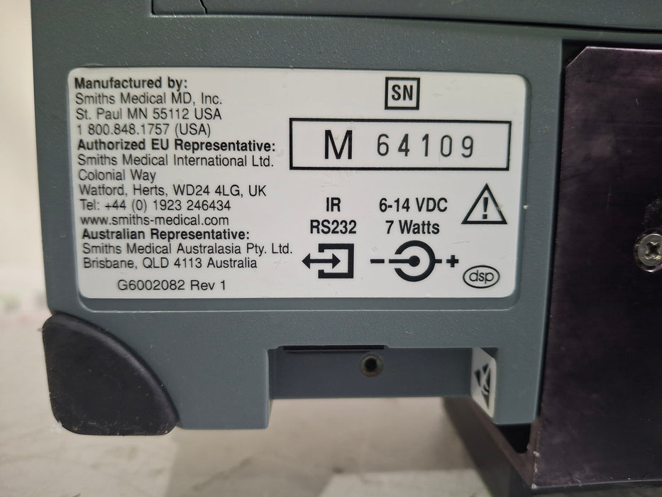 Smiths Medical Medfusion 3500 Version 3 Syringe Infusion Pump