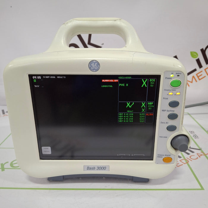 GE Healthcare Dash 3000 - GE/Nellcor SpO2 Patient Monitor