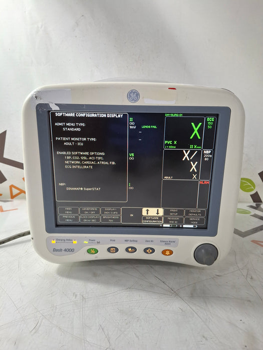 GE Healthcare Dash 4000 - Masimo SpO2 Patient Monitor