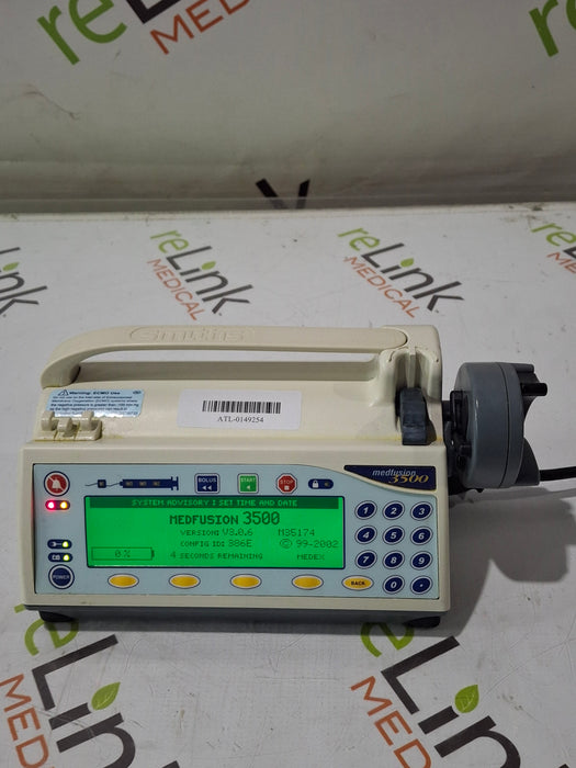 Smiths Medical Medfusion 3500 Version 3 Syringe Infusion Pump
