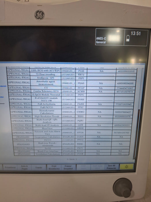 GE Healthcare Carescape B650 Anesthesia Care Patient Monitor