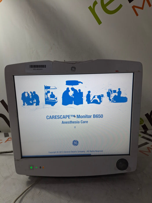 GE Healthcare Carescape B650 Anesthesia Care Patient Monitor