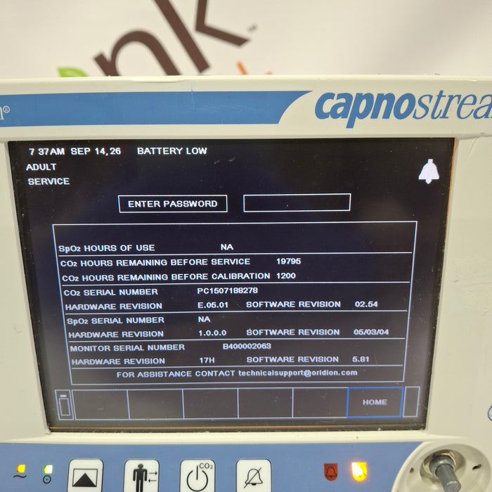 Oridion Capnostream 20 Capnography Monitor
