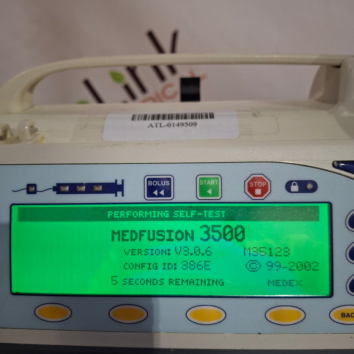 Smiths Medical Medfusion 3500 Version 3 Syringe Infusion Pump