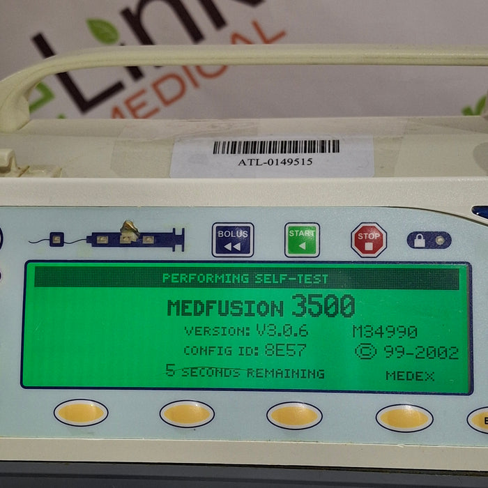 Smiths Medical Medfusion 3500 Version 3 Syringe Infusion Pump