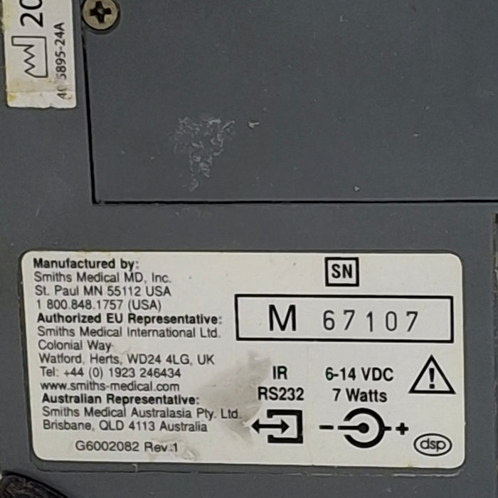 Smiths Medical Medfusion 3500 Version 3 Syringe Infusion Pump