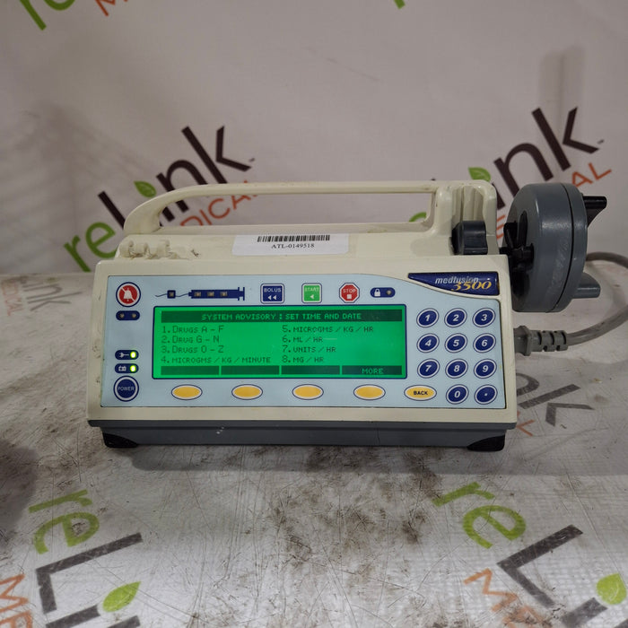 Smiths Medical Medfusion 3500 Version 3 Syringe Infusion Pump