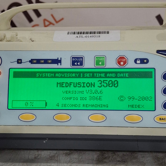 Smiths Medical Medfusion 3500 Version 3 Syringe Infusion Pump