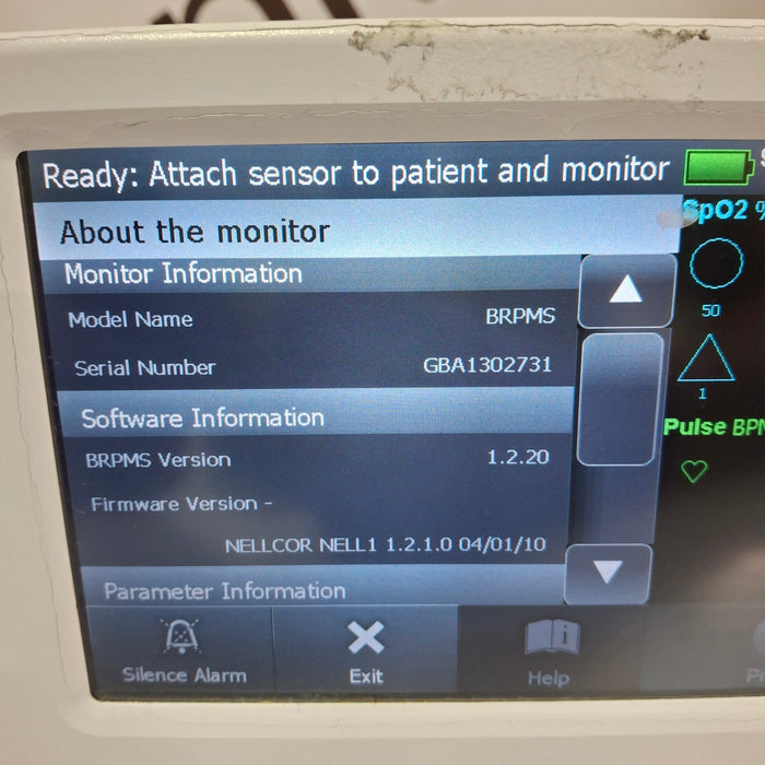 Covidien GR101704 Bedside Respiratory Patient Monitoring System