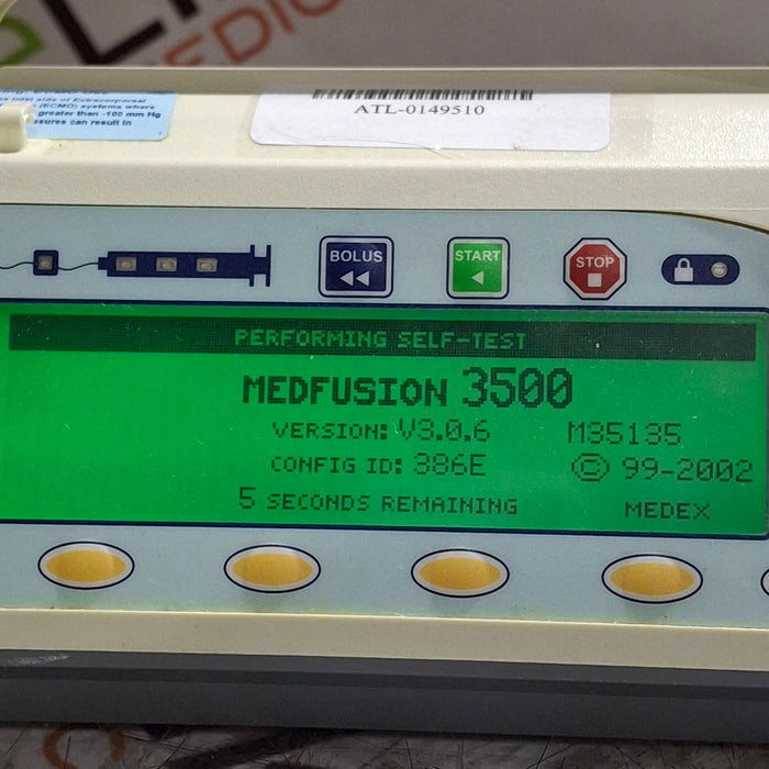 Smiths Medical Medfusion 3500 Version 3 Syringe Infusion Pump